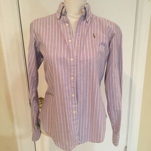 Ralph Lauren Stripe Button Classic Fit Long Sleeve
